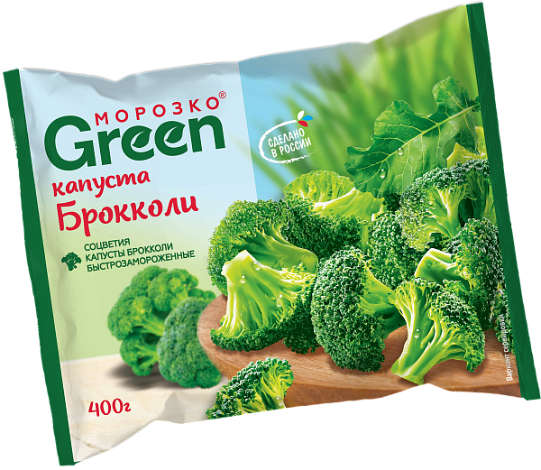 Капуста Брокколи МОРОЗКО Green замороженная 400гр